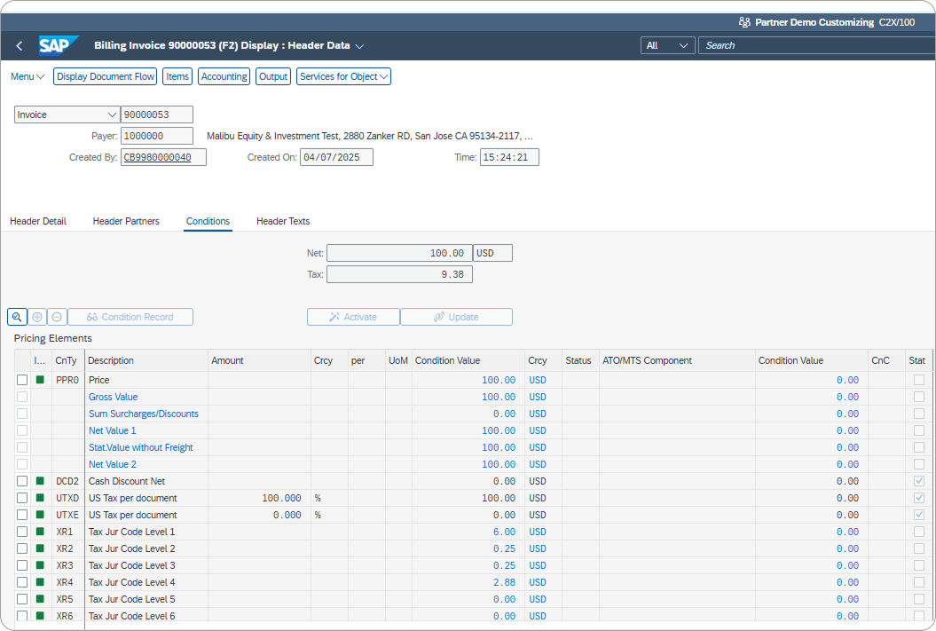 Invoice or PO with tax Calculated